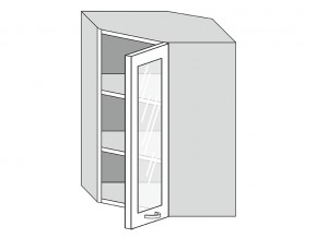 19.60.3у Шкаф настенный (h=913) угловой на 600мм со стекл. дверцей в Тавде - tavda.магазин96.com | фото