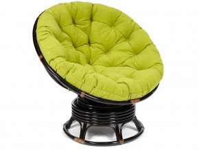 Кресло-качалка Papasan w 23/01 B с подушкой Antique brown, флок Олива в Тавде - tavda.магазин96.com | фото