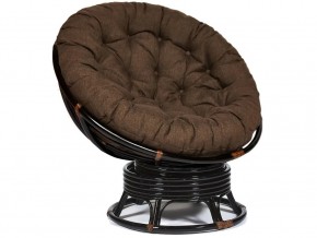 Кресло-качалка Papasan w 23/01 B с подушкой Antique brown, ткань Коричневый в Тавде - tavda.магазин96.com | фото