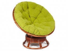 Кресло-качалка Papasan w 23/01 B с подушкой Pecan, флок Олива в Тавде - tavda.магазин96.com | фото