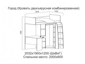 Кровать двухъярусная комбинированная в Тавде - tavda.магазин96.com | фото