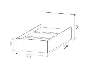 Кровать одинарная (Без матраца 0,9*2,0) в Тавде - tavda.магазин96.com | фото
